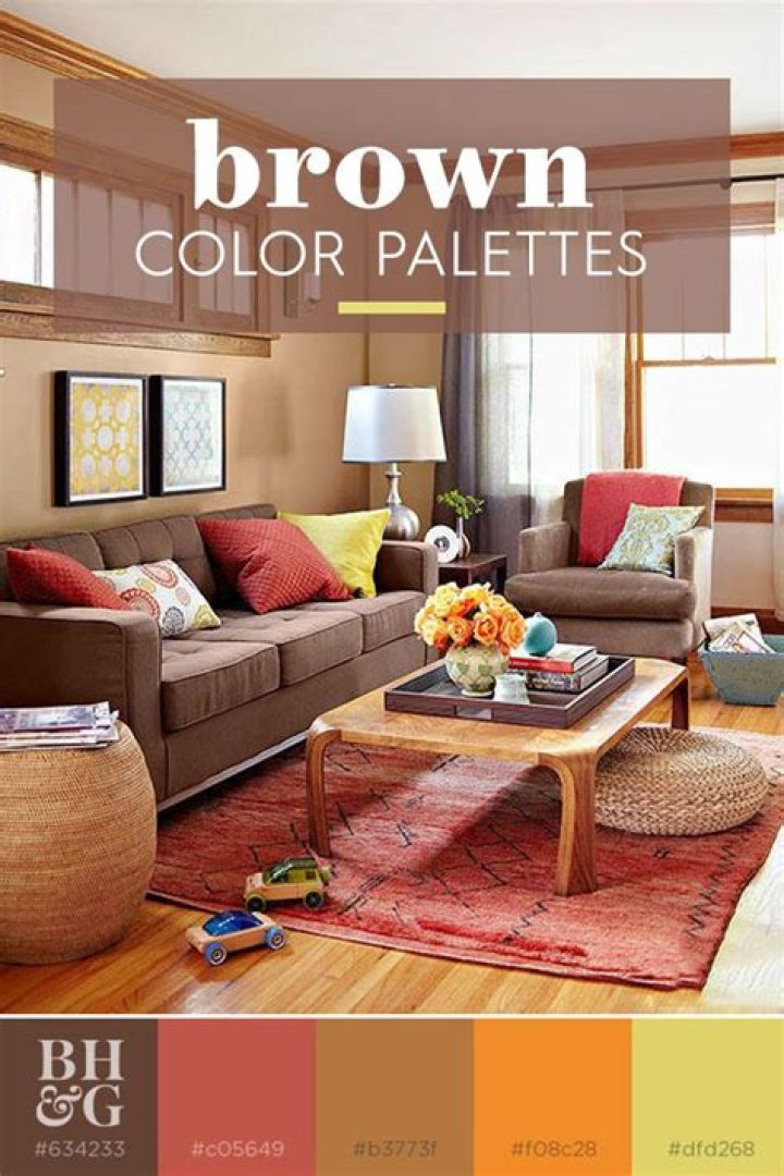 What Colours go with brown furniture?