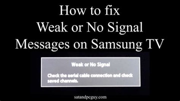 What do I do when my TV says weak or no signal?