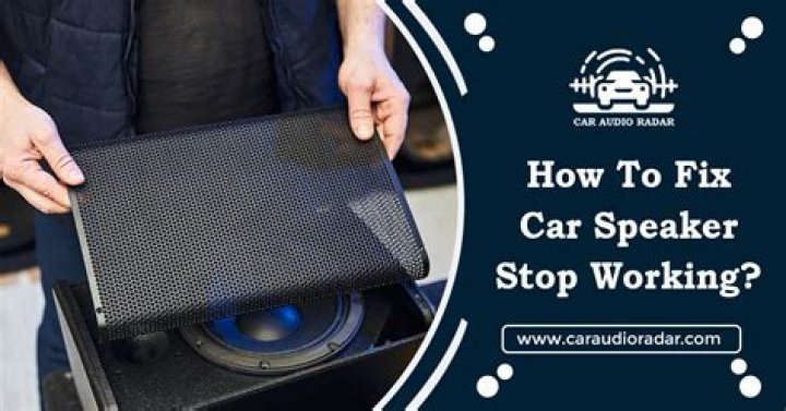 What do you do when your speakers stop working?