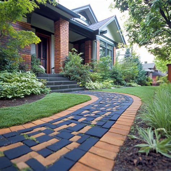 What do you put between bricks on a walkway?