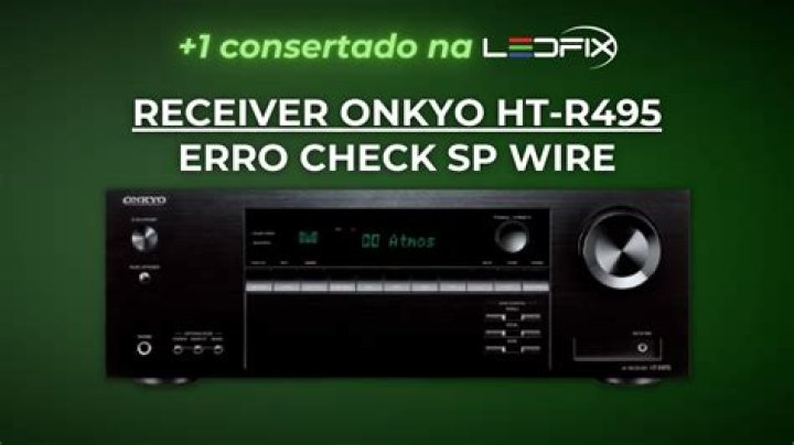 What does check SP WIRE mean on Onkyo receiver?