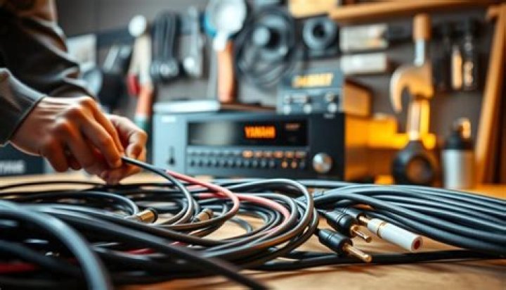 What does check SP wires mean on Yamaha receiver?