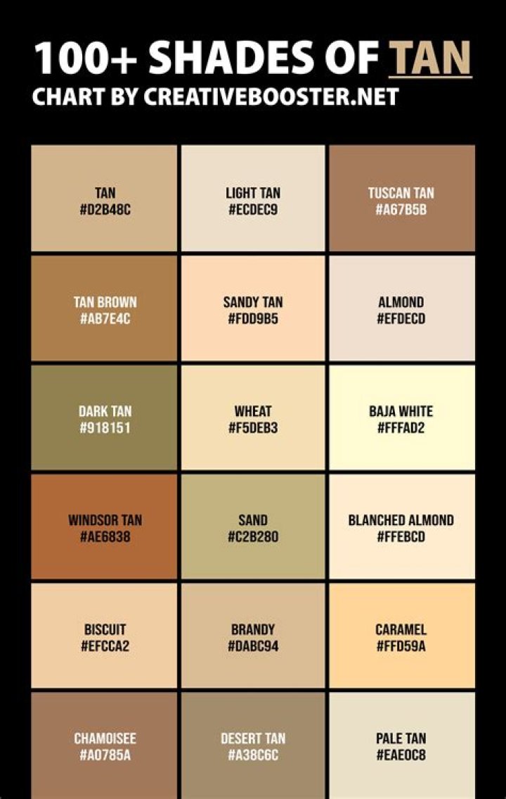 What does color tan look like?