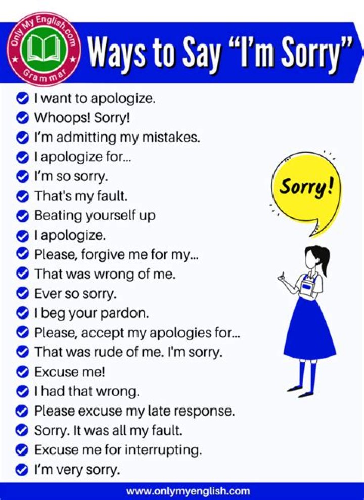 What does it mean to say I am sorry?