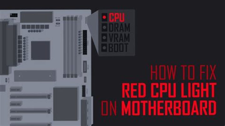 What does red light mean on motherboard?
