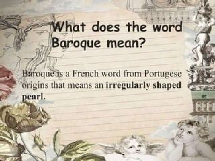 What does the word baroque mean quizlet?