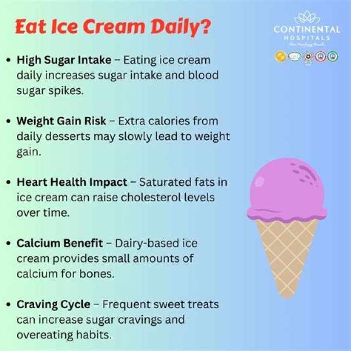 What happens if you just eat ice cream?