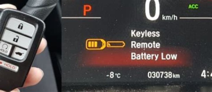 What happens when key fob battery is low?