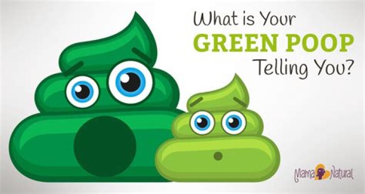 What has small green poop?