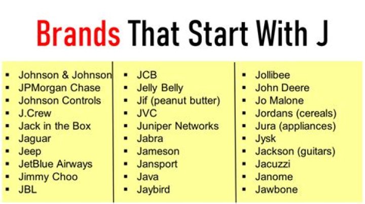 What is a brand that starts with J?