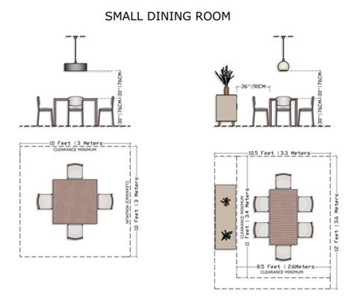 What is a good size for a dining room?