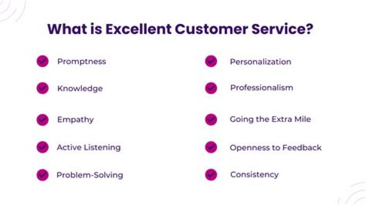 What is an example of excellent customer service?