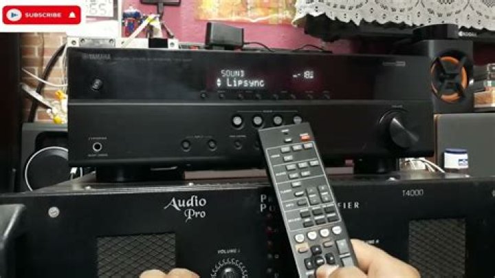 What is straight setting on Yamaha receiver?