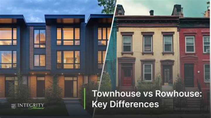 What is the difference between a row house and a townhouse?