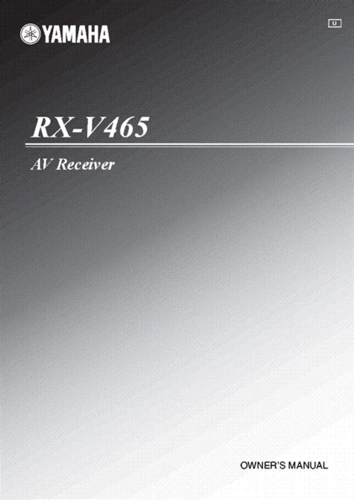 What is the manual for the rx-v465 AV receiver?