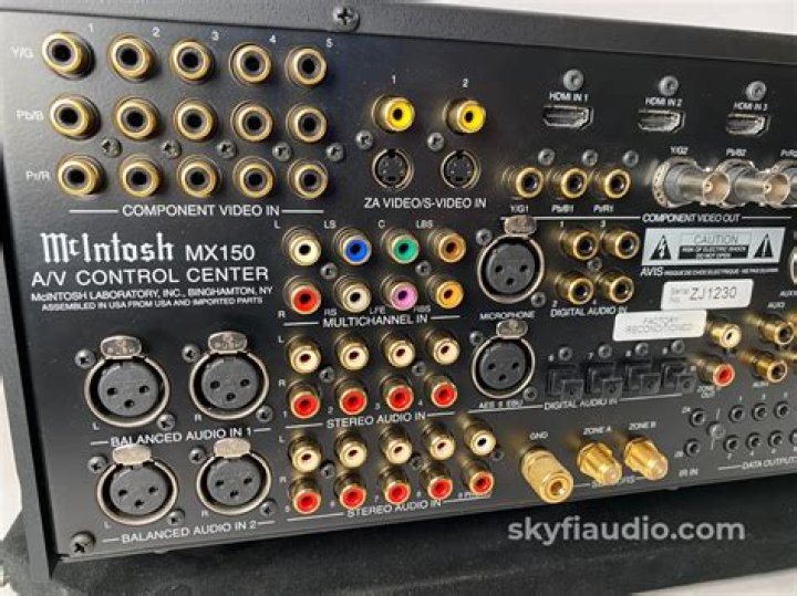 What kind of inputs does the McIntosh MX150 have?