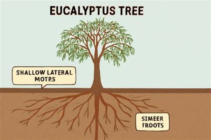 What kind of root system does a eucalyptus tree have?