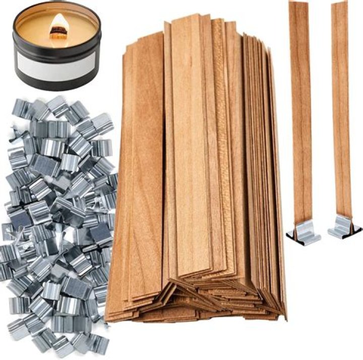 What kind of wood is used for candle wicks?