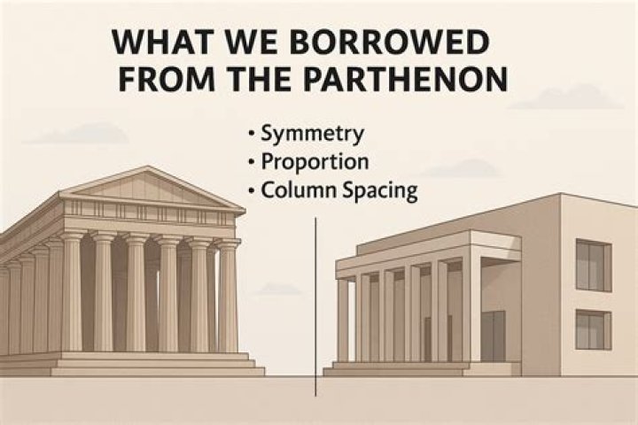 What modern buildings were influenced by the Parthenon?