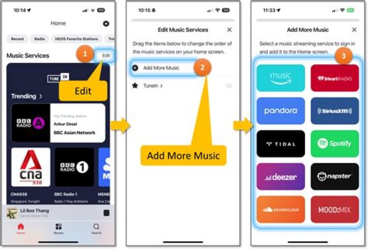 What music services work with HEOS?