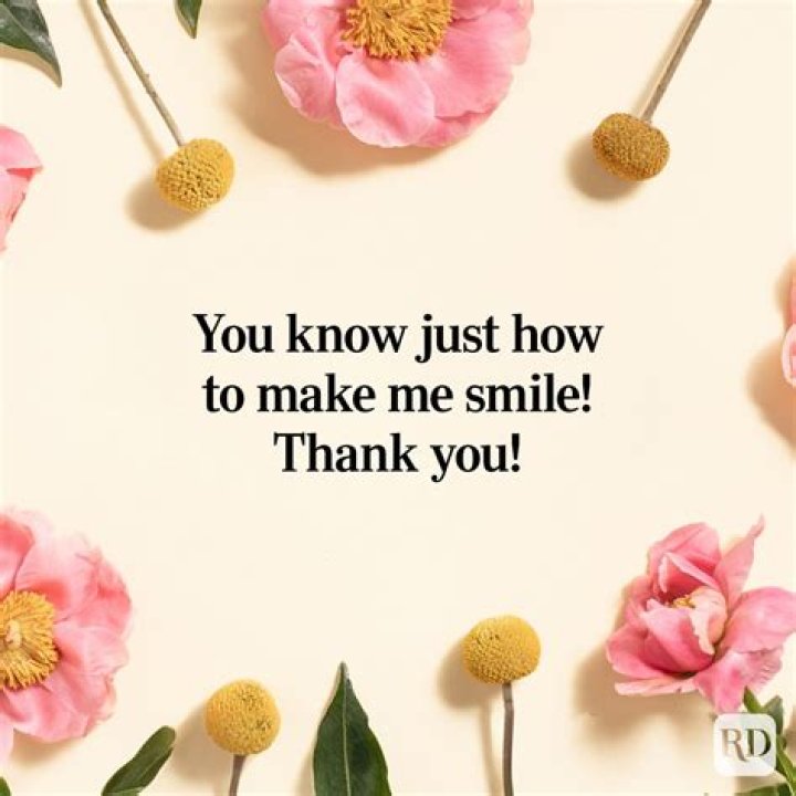 What plant means thank you?