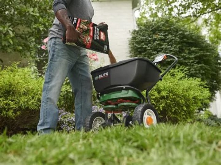 What should the spreader rate be on a Scotts lawn spreader?