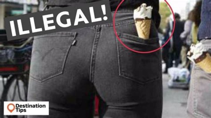 What states is it illegal to put ice cream in back pocket?