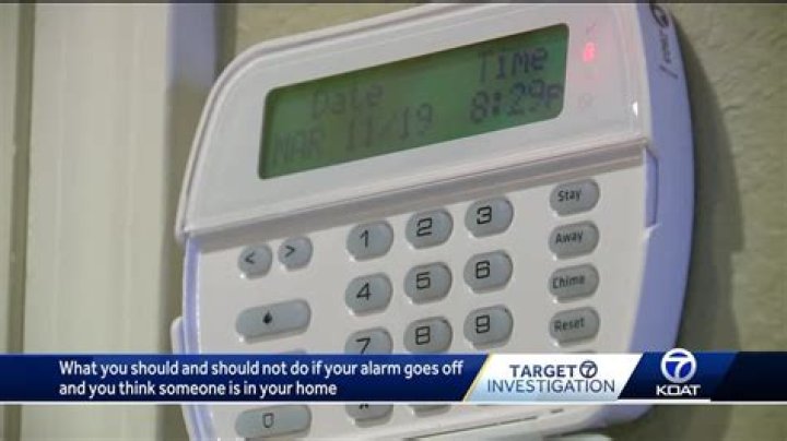 What to do if someone is burglar alarm goes off?