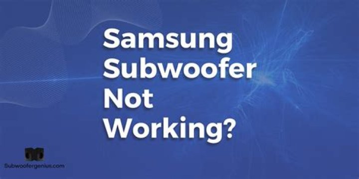 What to do if your subwoofer is not working?