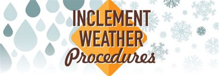 What to do in the event of inclement weather?