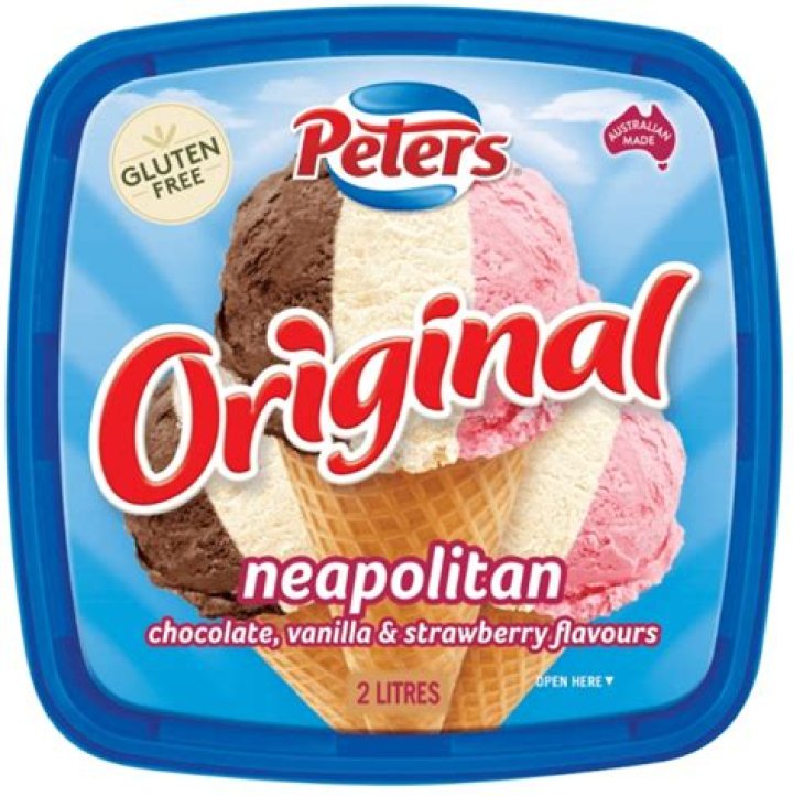 What were the original flavors of Neapolitan ice cream?