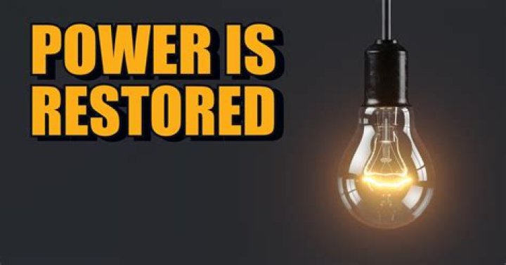 When do we say power has been restored?