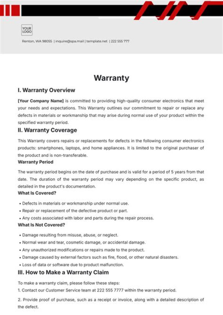 When is a repair considered out of warranty?