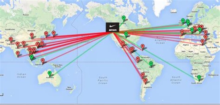 Where are Nike stores located around the world?