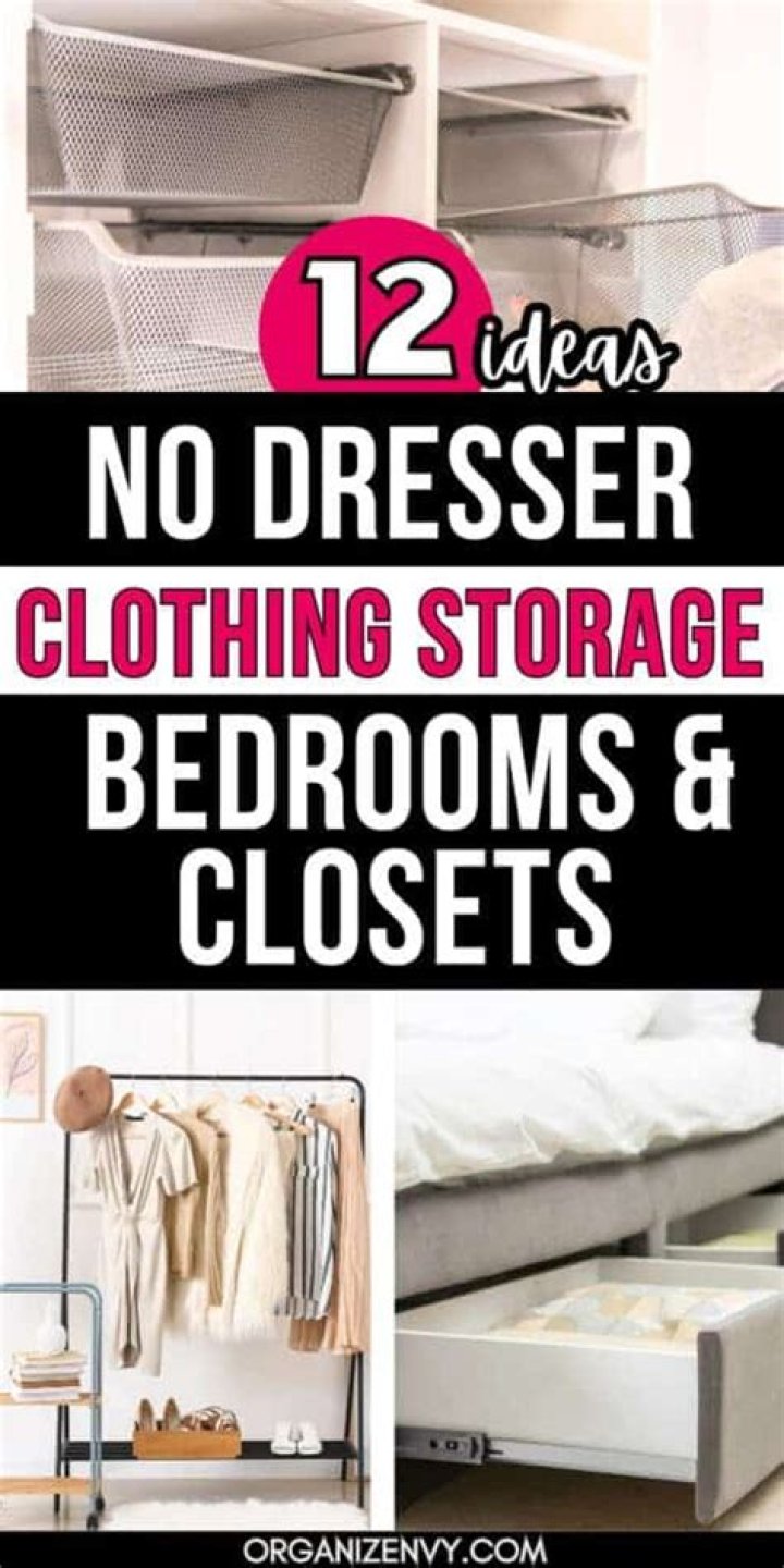 Where can I put clothes without a dresser or closet?