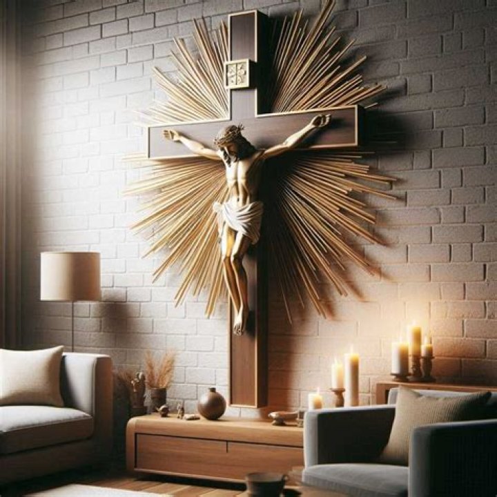 Where do you put a crucifix in your home?