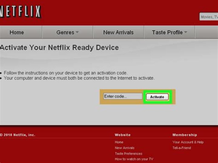 Where is my Netflix activation code?