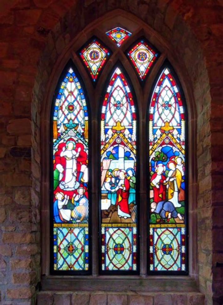 Where is stained glass usually found?
