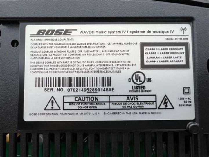 Where is the serial number on a Bose Wave Radio?