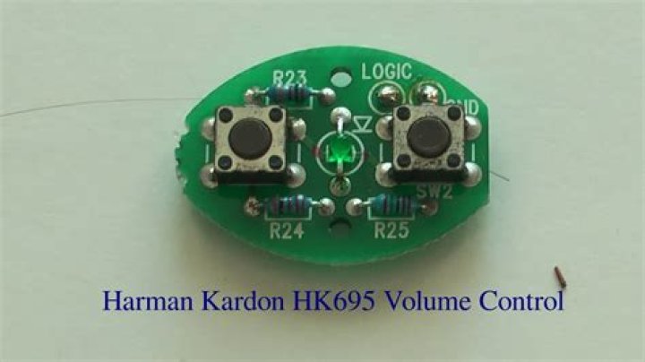Where is the volume switch on the Harman Kardon hk695?