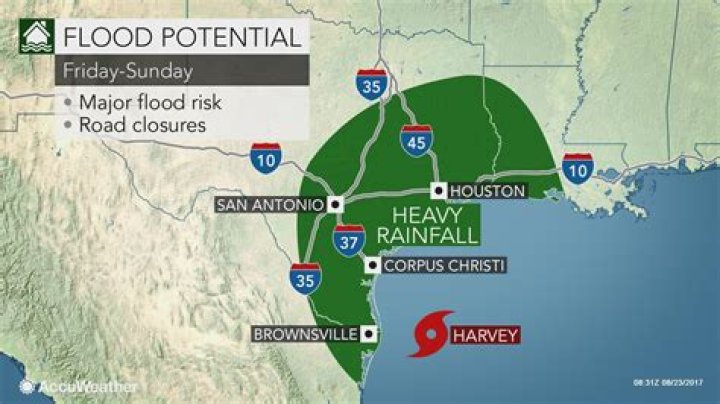 Where was the flood inundation during Hurricane Harvey?