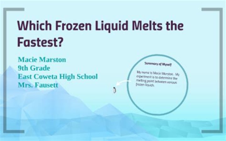 Which frozen liquid melts the fastest water milk or soda pop?