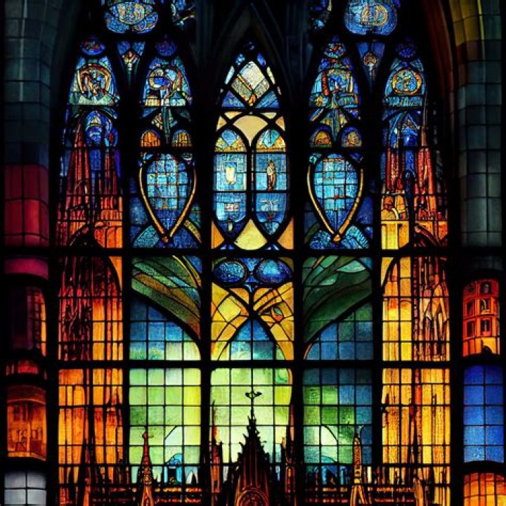 Who invented the first stained glass?
