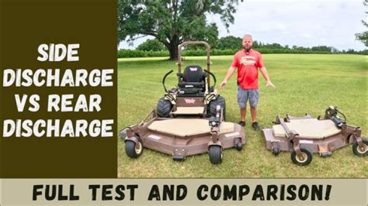 Why do lawn mowers have side discharge?