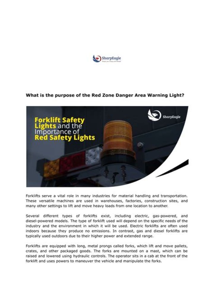 Why do you need a red zone warning light?