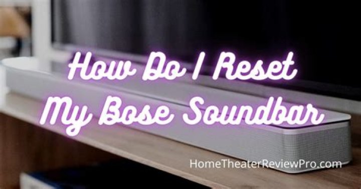 Why does my Bose sound bar stop working?