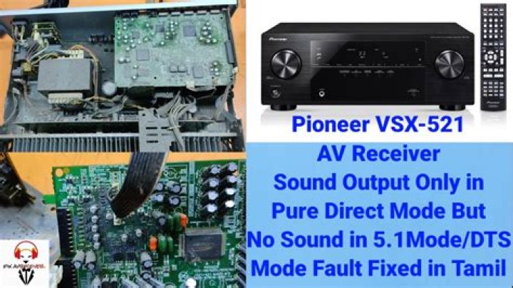 Why does my pioneer VSX 521 not have a setup menu?