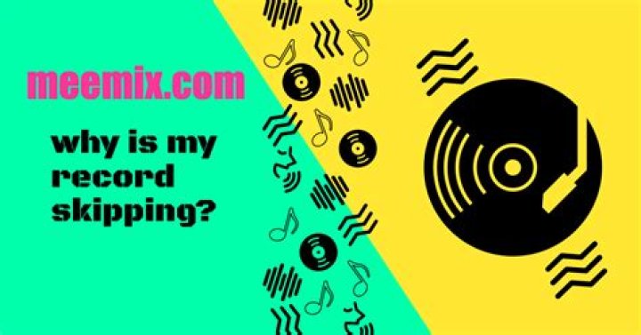 Why does my record keep skipping when I turn it on?