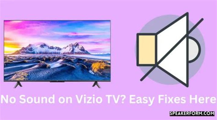 Why does my Vizio TV have no sound?
