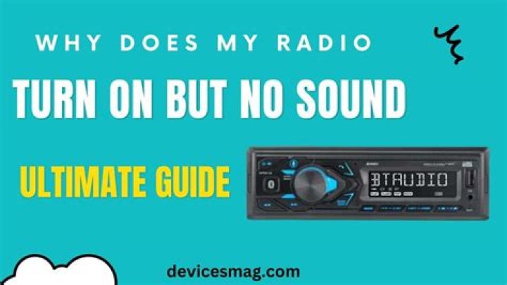 Why does my XM radio have no sound?